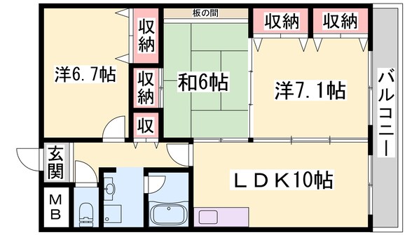 モンシエルブルの物件間取画像